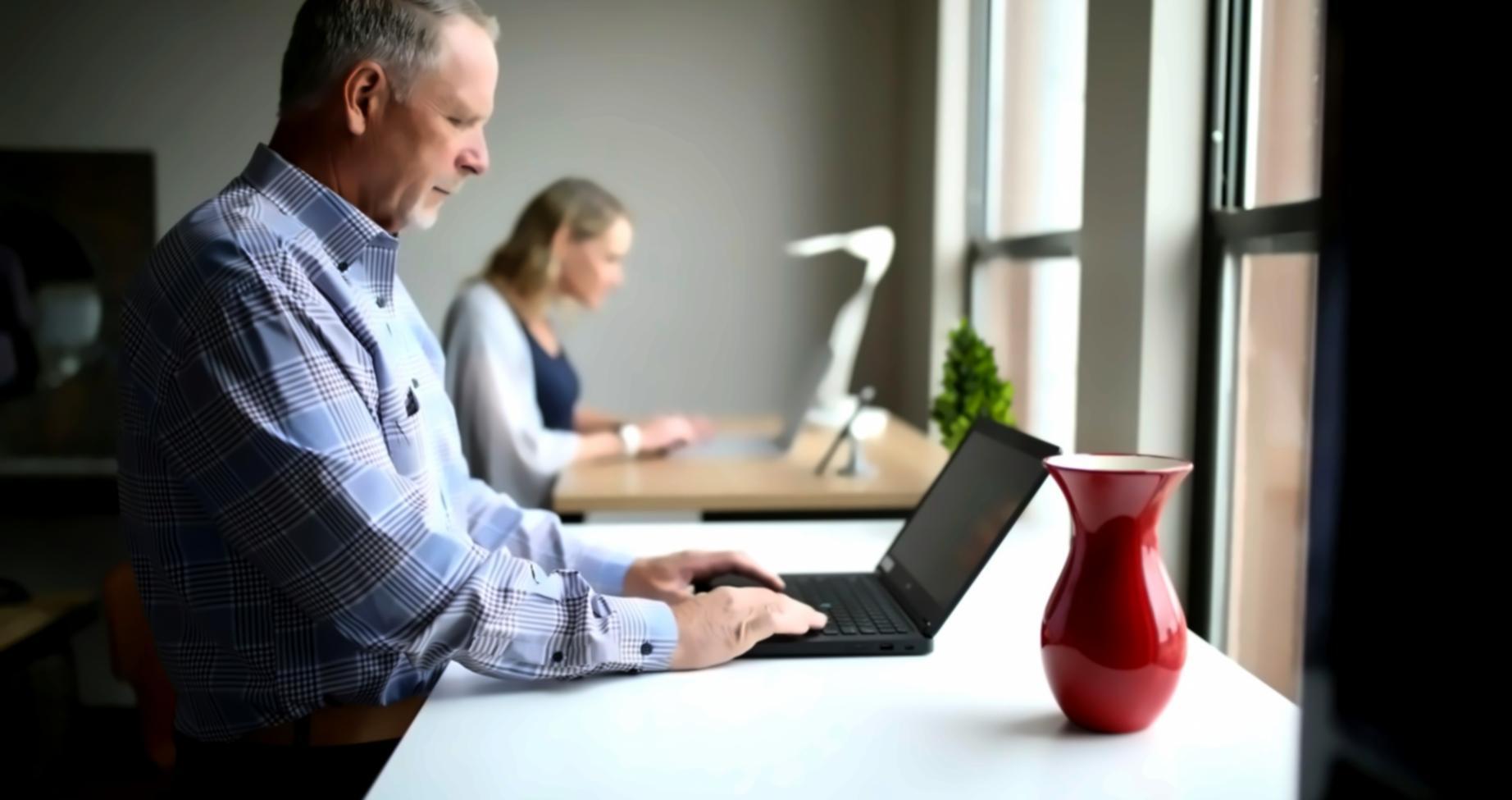 Financial analysis workspace with data and charts