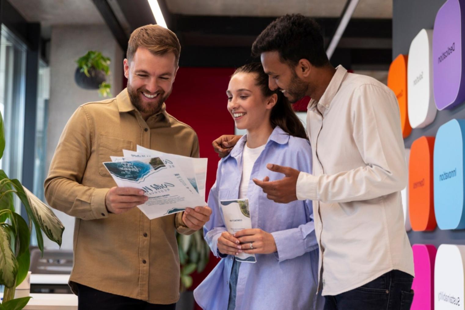 Students collaborating on financial case studies